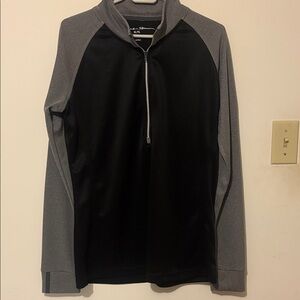 Second Skin Women’s Black and Gray 1/4 Zip pullover Sweater.